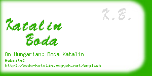 katalin boda business card